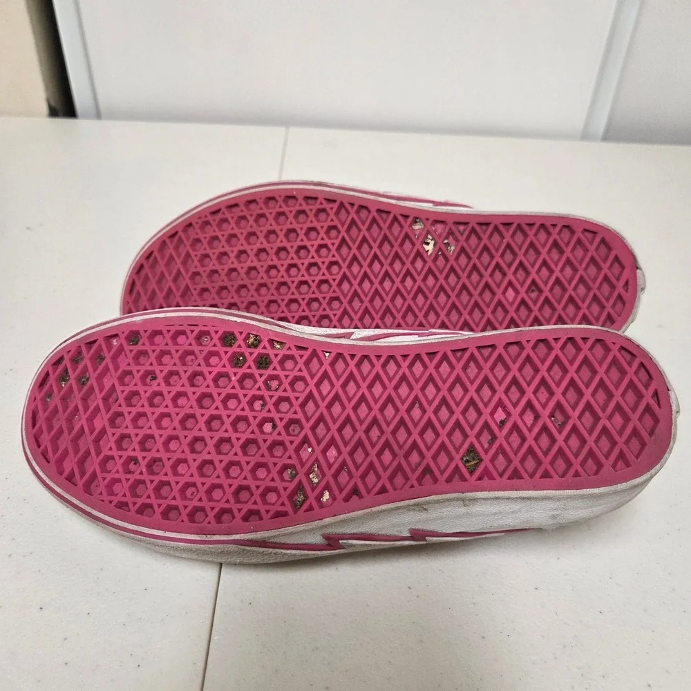 Vans Revenge x Storm Old Skool White Pink Leather Low Sneakers Mens 7.5 Womens 9
